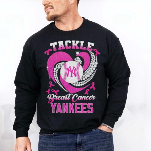 Tackle Breast Cancer New York Yankees Diamond Heart Shirt