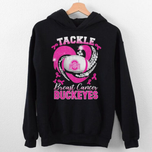 Tackle Breast Cancer Ohio State Buckeyes Diamond Heart Shirt