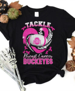 Tackle Breast Cancer Ohio State Buckeyes Diamond Heart Shirt