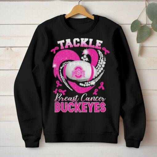 Tackle Breast Cancer Ohio State Buckeyes Diamond Heart Shirt