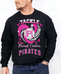 Tackle Breast Cancer Pittsburgh Pirates Diamond Heart Shirt