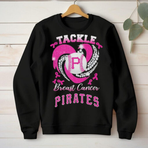 Tackle Breast Cancer Pittsburgh Pirates Diamond Heart Shirt