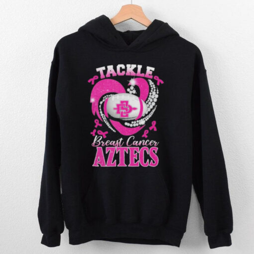 Tackle Breast Cancer San Diego State Aztecs Diamond Heart Shirt