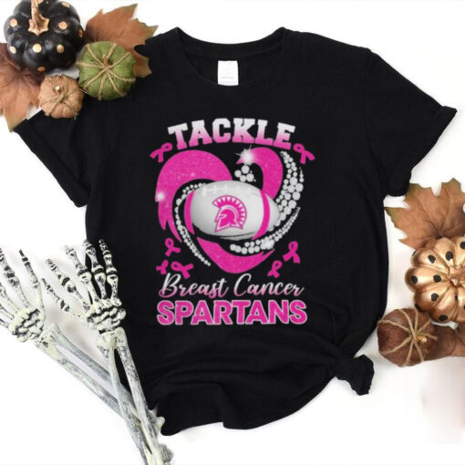 Tackle Breast Cancer San José State Spartans Diamond Heart Shirt