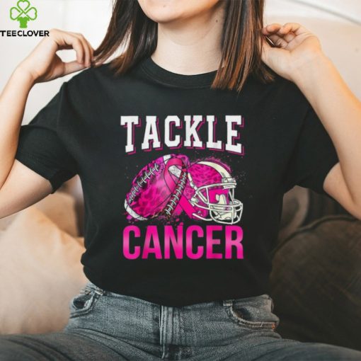 Tackle Football Pink Ribbon Breast Cancer Awareness Boys Kid T Shirt