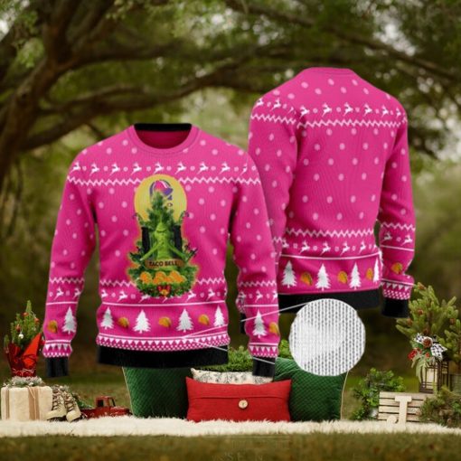 Taco Bell Grinch Snowflake Ugly Christmas Sweater Funny