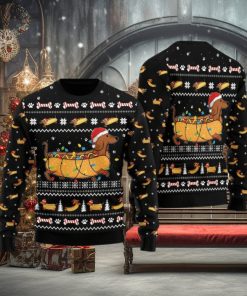 Taco Dachshund Ugly Christmas Sweater