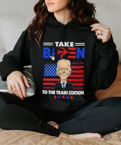 Take Biden to the train station US flag shirt