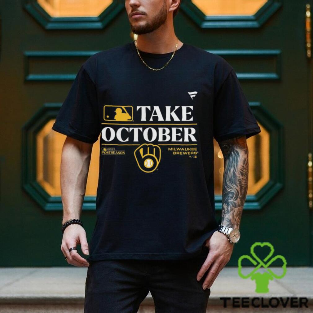 MLB Men's 2023 Postseason Take October Milwaukee Brewers Locker Room  T-Shirt