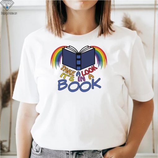 Take a look it’s in a book Rainbow colorful shirt
