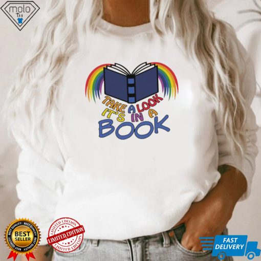 Take a look it’s in a book Rainbow colorful shirt