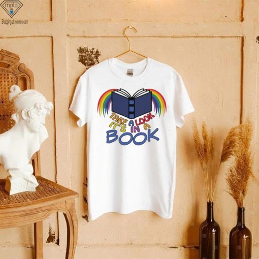 Take a look it’s in a book Rainbow colorful shirt