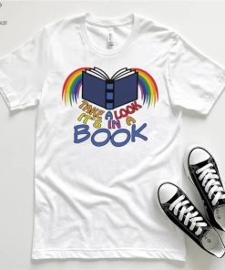 Take a look it’s in a book Rainbow colorful shirt