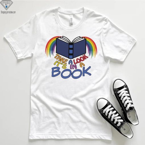 Take a look it’s in a book Rainbow colorful shirt