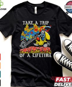 Take a trip of a lifetime skeleton riding art shirt