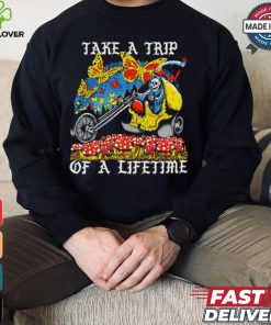 Take a trip of a lifetime skeleton riding art shirt