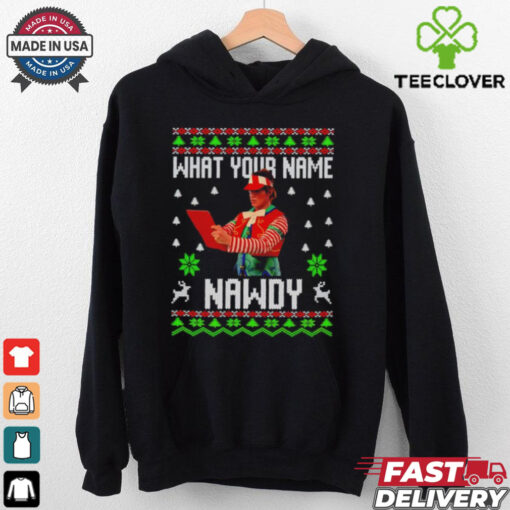 Tally The Elf Naughty Nawdy Trend Ugly Christmas shirt