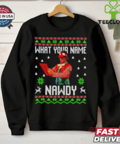 Tally The Elf Naughty Nawdy Trend Ugly Christmas shirt