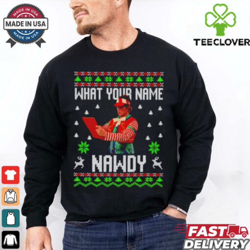 Tally The Elf Naughty Nawdy Trend Ugly Christmas shirt
