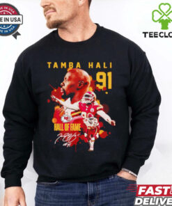 Tamba Hali #91 hall of fame Chiefs signature shirt