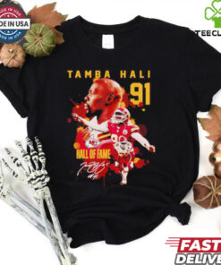 Tamba Hali #91 hall of fame Chiefs signature shirt