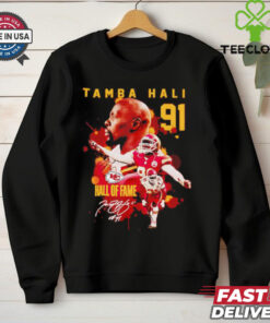 Tamba Hali #91 hall of fame Chiefs signature shirt