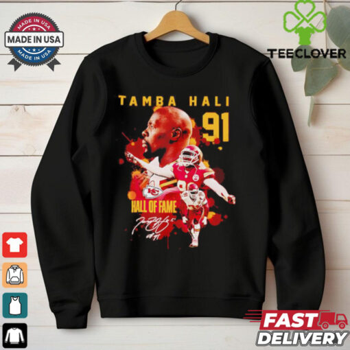 Tamba Hali #91 hall of fame Chiefs signature shirt