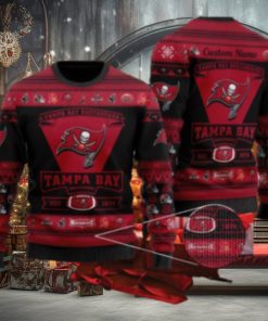 Tampa Bay BuccaneSan Francisco 49ers Football Team Logo Ugly Christmas Sweater AOP Textile Custom Name