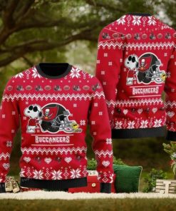 Tampa Bay Buccaneer Cute The Snoopy Show Football Helmet Ugly Christmas Sweater