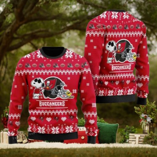 Tampa Bay Buccaneer Cute The Snoopy Show Football Helmet Ugly Christmas Sweater