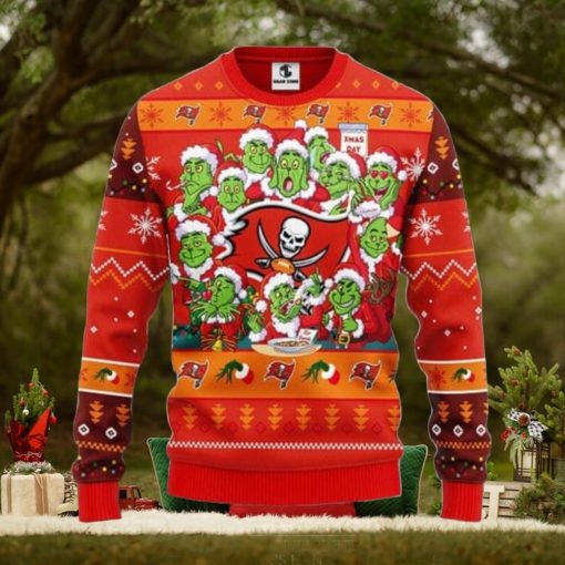 Tampa Bay Buccaneers 12 Grinch Xmas Day Ugly Christmas Sweater For Sport Fans Christmas Gift