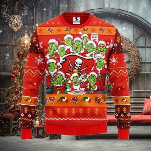 Tampa Bay Buccaneers 12 Grinch Xmas Day Ugly Christmas Sweater For Sport Fans Christmas Gift