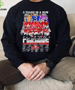 Tampa Bay Buccaneers 3 years in a row 2023 NFC South Division Champions hoodie, sweater, longsleeve, shirt v-neck, t-shirt