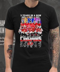 Tampa Bay Buccaneers 3 years in a row 2023 NFC South Division Champions hoodie, sweater, longsleeve, shirt v-neck, t-shirt