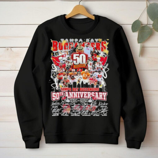 Tampa Bay Buccaneers 50th Anniversary 1974 2024 Signature Shirt