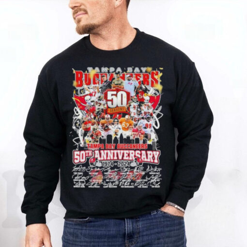 Tampa Bay Buccaneers 50th Anniversary 1974 2024 Signature Shirt