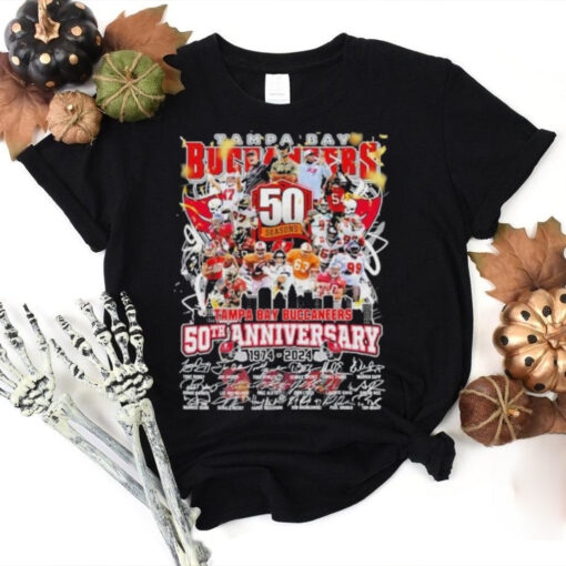 Tampa Bay Buccaneers 50th Anniversary 1974 2024 Signature Shirt