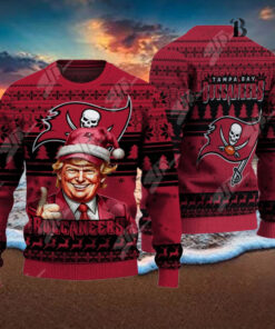 Tampa Bay Buccaneers Christmas Donald Trump Knitted Sweater