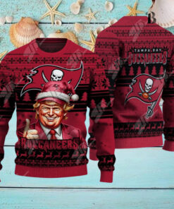 Tampa Bay Buccaneers Christmas Donald Trump Knitted Sweater