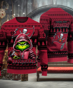 Tampa Bay Buccaneers Christmas Grinch Knitted Sweater