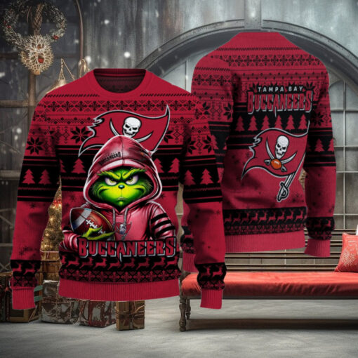 Tampa Bay Buccaneers Christmas Grinch Knitted Sweater