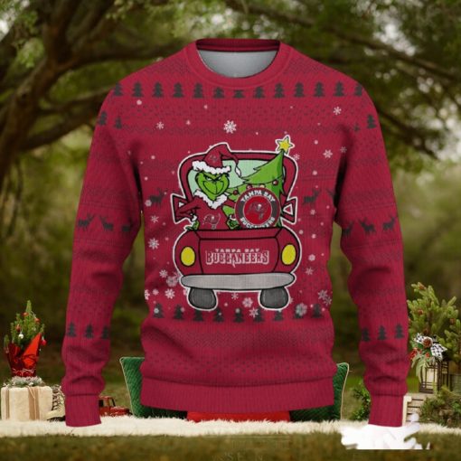 Tampa Bay Buccaneers Christmas Sweater Grinch Driving Funny Gift Fans