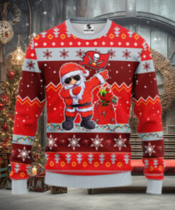 Tampa Bay Buccaneers Dabbing Santa Claus Ugly Christmas Sweater