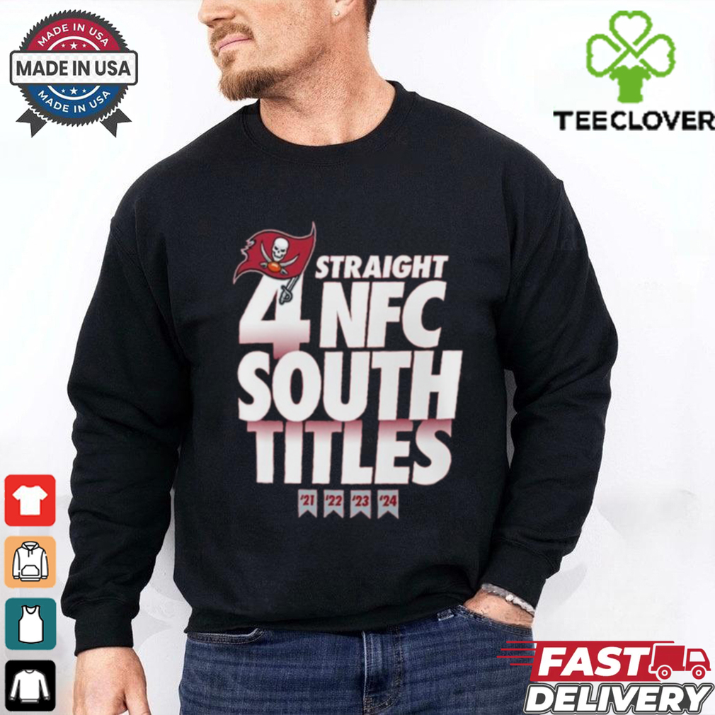 Tampa Bay Buccaneers Four Straight NFC South Division Champions Shirt Tampa Bay Buccaneers Four Straight NFC South Division Champions Shirt