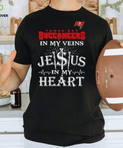 Tampa Bay Buccaneers In My Vien Jesus In My Heart Logo Shirt