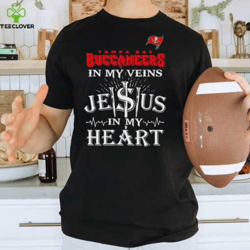 Tampa Bay Buccaneers In My Vien Jesus In My Heart Logo Shirt