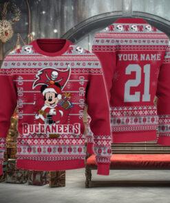 Tampa Bay Buccaneers Mickey Mouse Santa Ugly Christmas Sweater