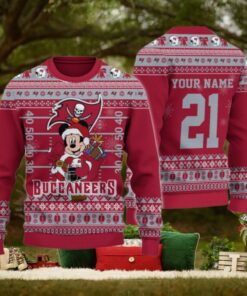 Tampa Bay Buccaneers Mickey Mouse Santa Ugly Christmas Sweater