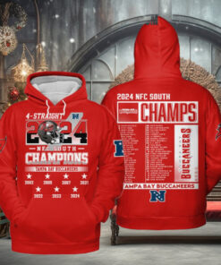 Tampa Bay Buccaneers NFC South Champions 4 Straight 2024 Hoodie T Shirt