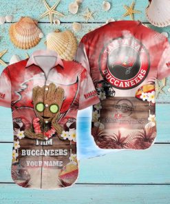 Tampa Bay Buccaneers NFL Hawaiian shirt Groot Funny Color Custom Name For Fans Gift